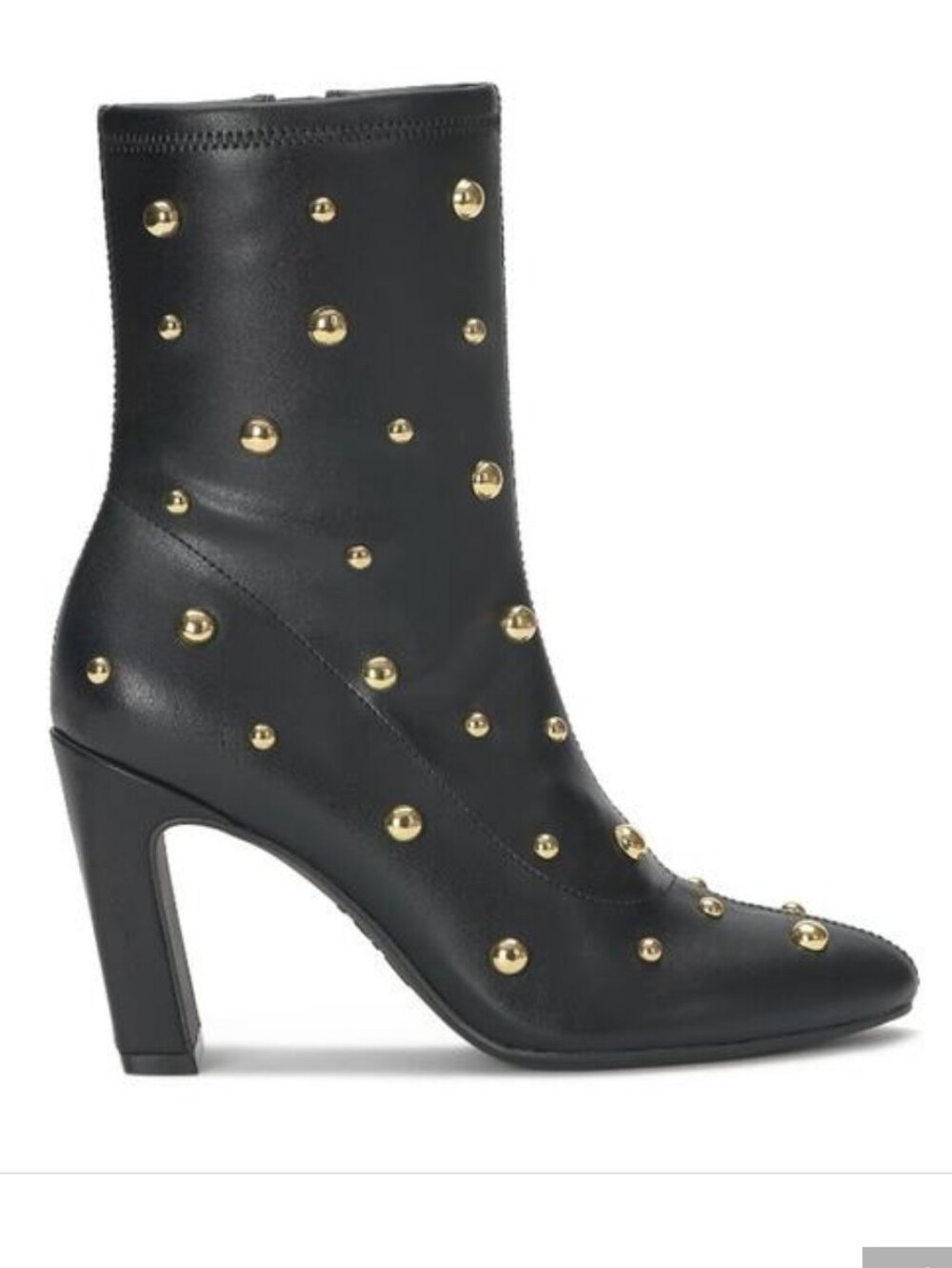 NIB INC EZMAE BLACK 🖤 BEAUTY GOLD STUDDED BOOTIES Sz. 9M
